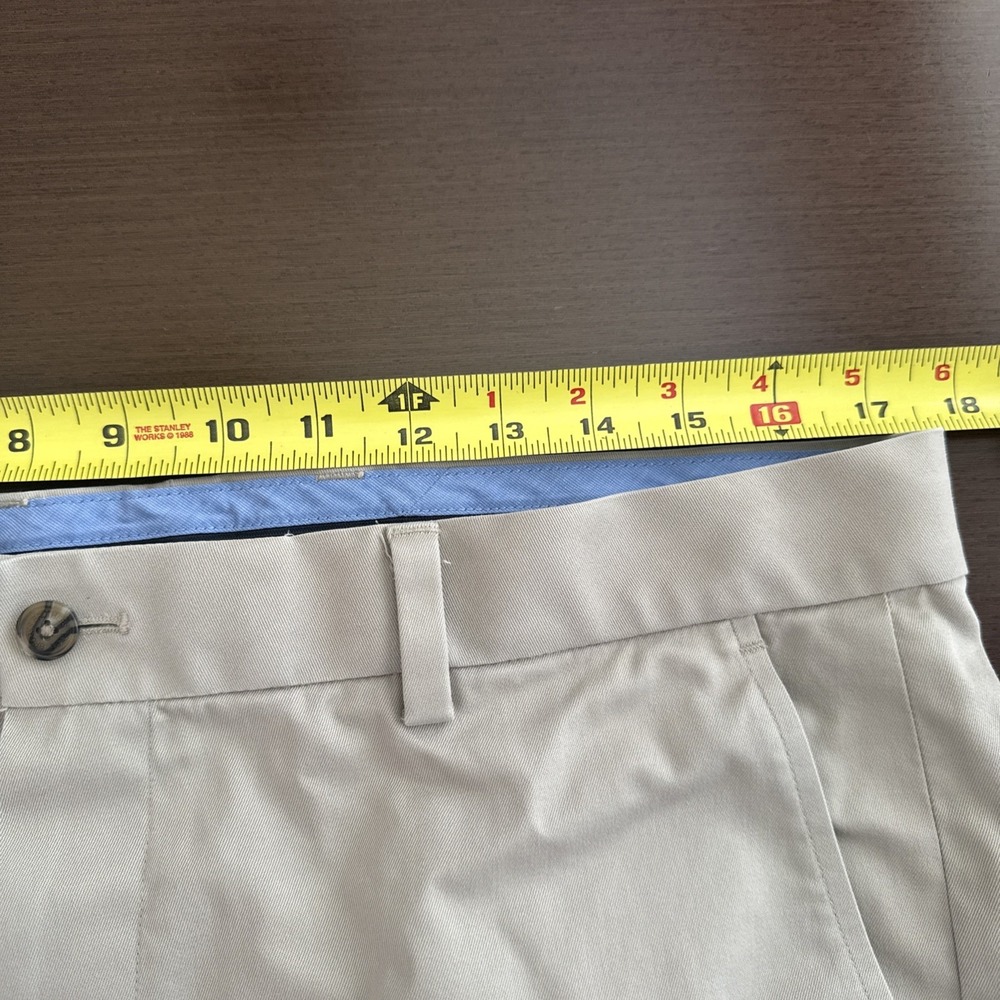 Brooks Brothers Advantage Chino Stretch Clark Fit Beige Men's Pant Size 35x 32 - Picture 4 of 10